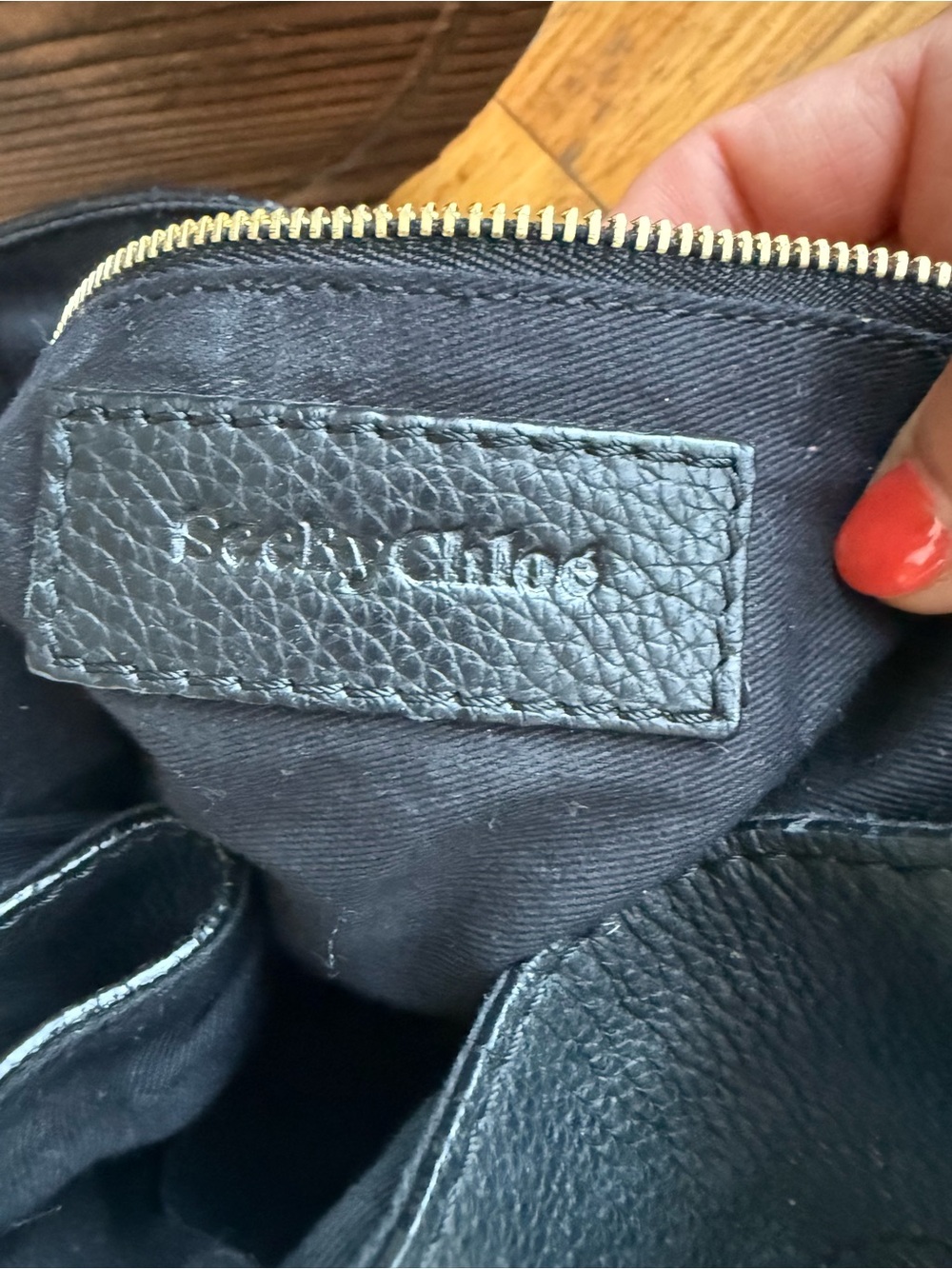Like New See By Chloe Black Leather Tassel Drawstring Shoulder Bag - Picture 3 of 7